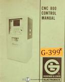 Giddings & Lewis-Giddings & Lewis CNC 800 Control, Programming Operation Service Manual 1978-800-CNC-01